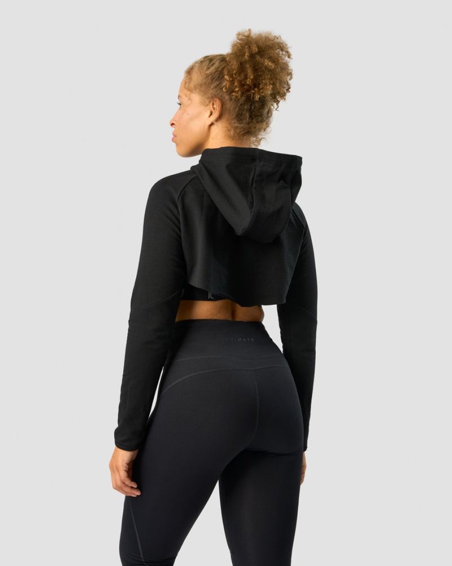 Dame ICIW Langermet | Ultimate Training Cropped Hoodie Black