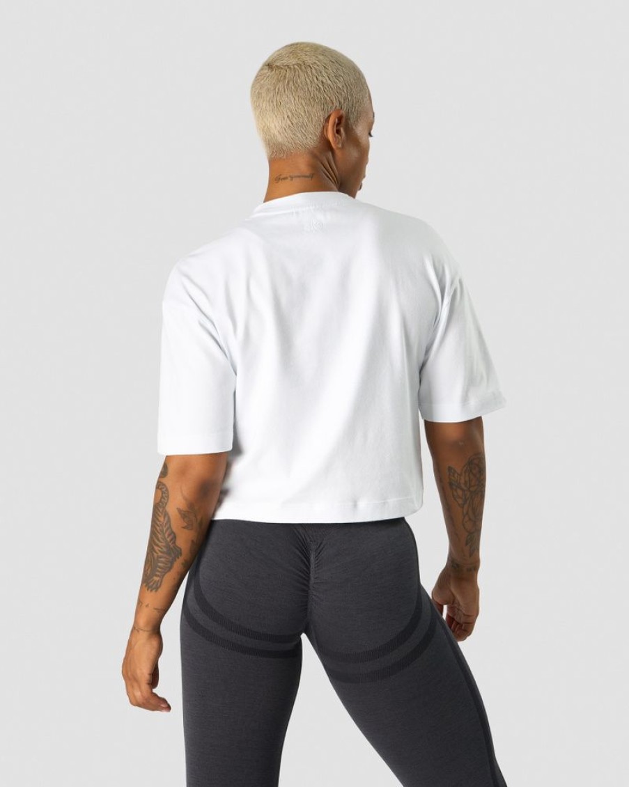 Dame ICIW T-Shirts | Everyday Cotton Cropped T-Shirt White