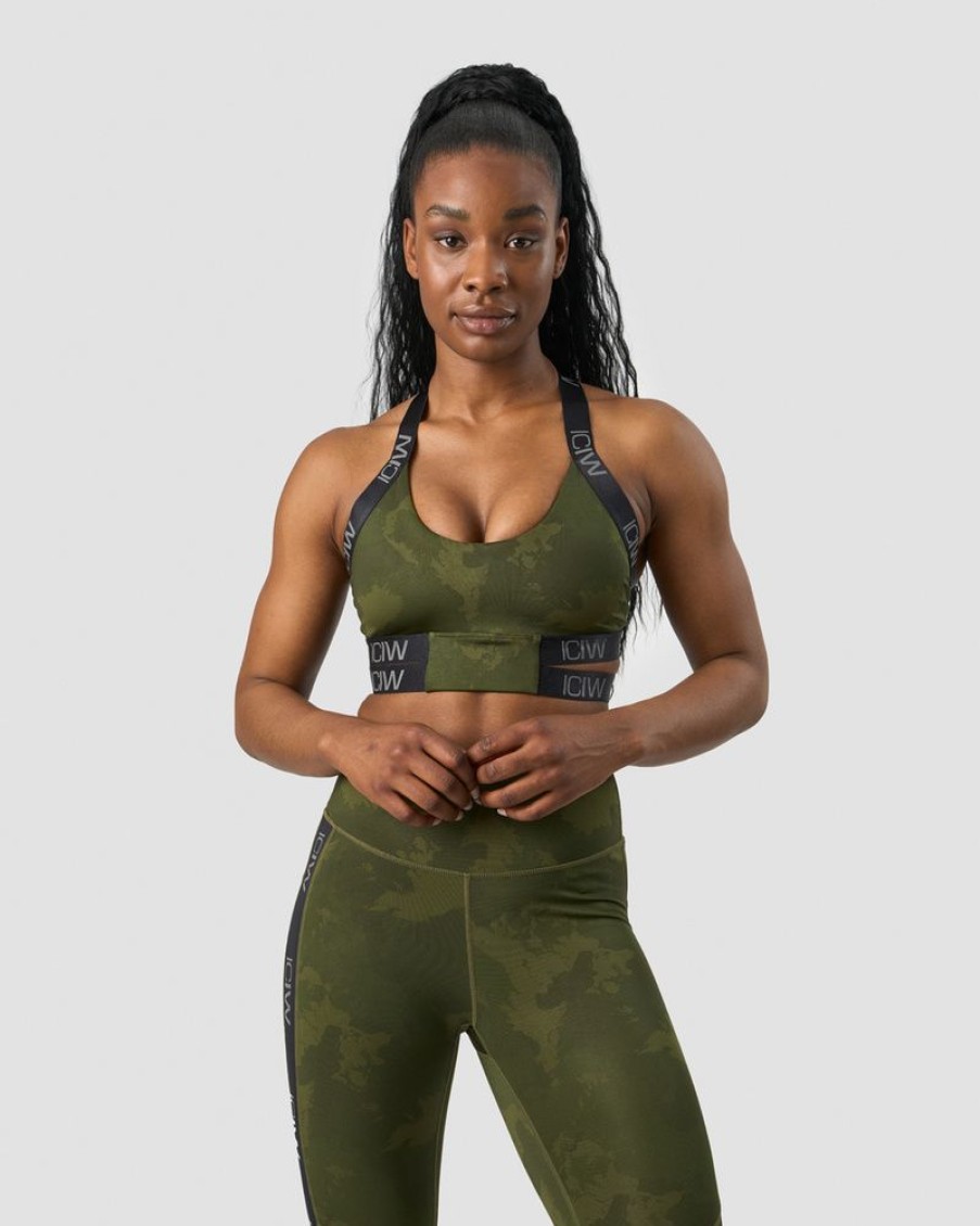 Dame ICIW Sport-Bh | Ultimate Training Sports Bra Green Camo