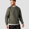 Herre ICIW Langermet | Everyday Crewneck Side Logo Men Khaki Green