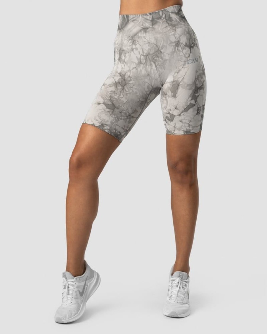 Dame ICIW Seamless | Define Seamless Tie Dye Biker Shorts Grey