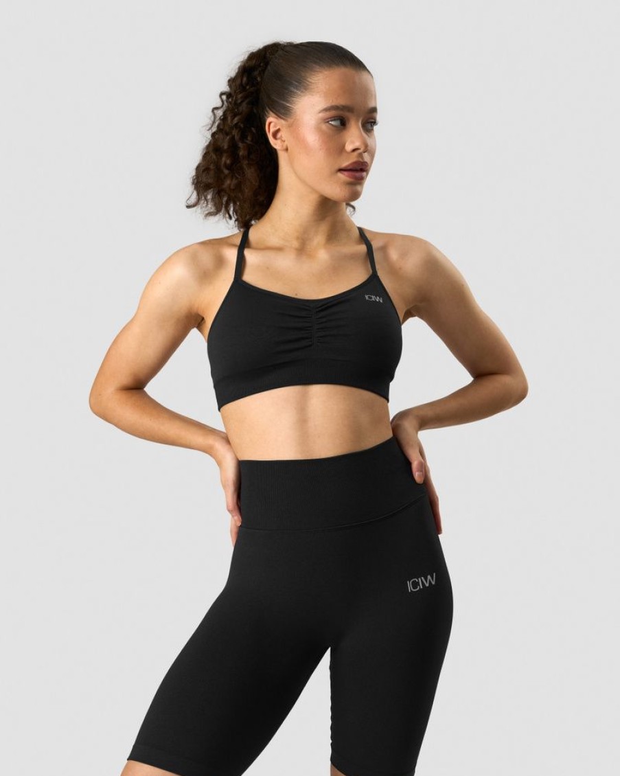 Dame ICIW Sport-Bh | Scrunch Seamless Sports Bra Black