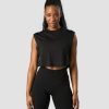 Dame ICIW Topper | Rush Cropped Tank Top Black