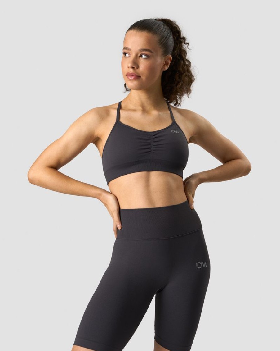 Dame ICIW Sport-Bh | Scrunch Seamless Sports Bra Graphite